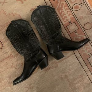 Black vintage cowboy boots